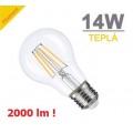 LED žárovka 14W 6xCOS Filament E27 2000lm TEPLÁ BÍLÁ