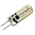 LED žárovka 2W 24xSMD3014 G4 220lm CCD TEPLÁ silikon