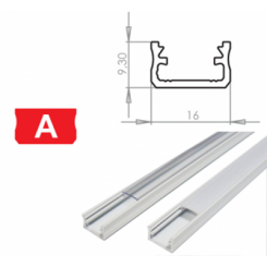 Hliníkový profil LUMINES A 2m pro LED pásky, bílý lakovaný