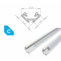 Hliníkový profil LUMINES C 1m pro LED pásky, lakovaný bílý