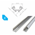 Hliníkový profil LUMINES C 1m pro LED pásky, eloxovaný stříbrný