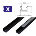 Hliníkový profil LUMINES X 1m pro LED pásky, černý