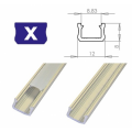 Hliníkový profil LUMINES X 1m pro LED pásky, stříbrný