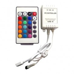 RGB kontroler s IR ovladačem pro LED pásky 72W 24 tlačítek Premium Line